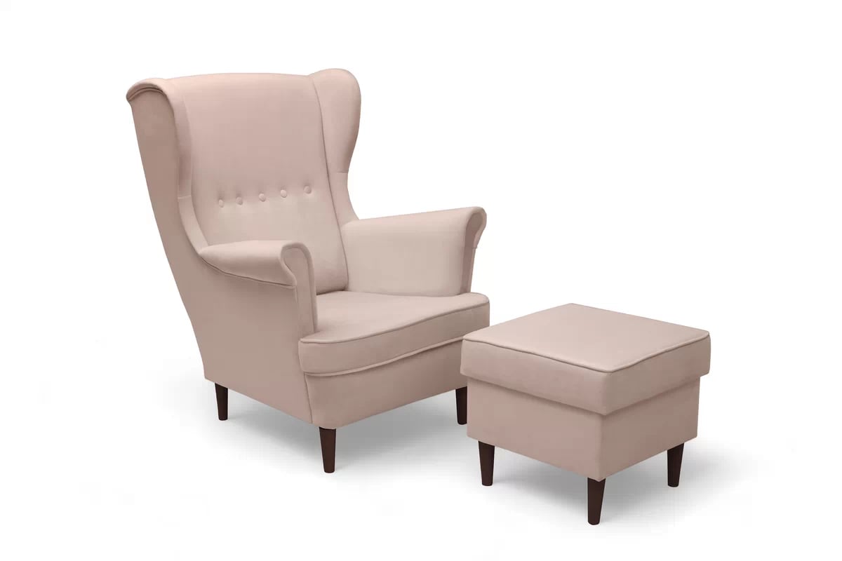 Kreslo Ušiak Vilano s taburetkou Kreslo Ušiak Vilano z podnozkiem 