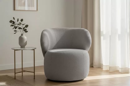 Odpočinkové křeslo Cocoon - šedá bouclé Catch Me 24 Křeslo čalouněná Cocoon - šedá boucle Catch Me 24