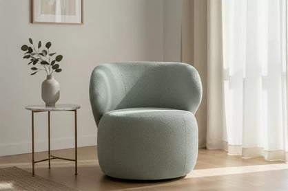 Relaxační křeslo Cocoon - zelená bouclé Catch Me 13 Křeslo čalouněná Cocoon - zielona boucle Catch Me 13