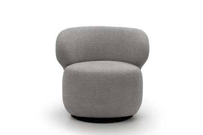 Odpočinkové křeslo Cocoon otočné - šedá bouclé Catch Me 24 Křeslo čalouněná Cocoon obrotowy - šedá boucle Catch Me 24