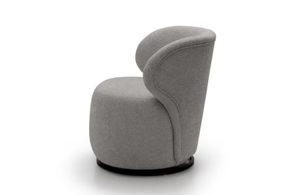 Odpočinkové křeslo Cocoon otočné - šedá bouclé Catch Me 24 Křeslo čalouněná Cocoon obrotowy - šedá boucle Catch Me 24