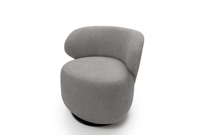 Odpočinkové křeslo Cocoon otočné - šedá bouclé Catch Me 24 Křeslo čalouněná Cocoon obrotowy - šedá boucle Catch Me 24