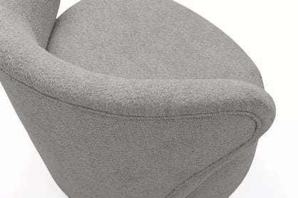 Odpočinkové křeslo Cocoon otočné - šedá bouclé Catch Me 24 Křeslo čalouněná Cocoon obrotowy - šedá boucle Catch Me 24