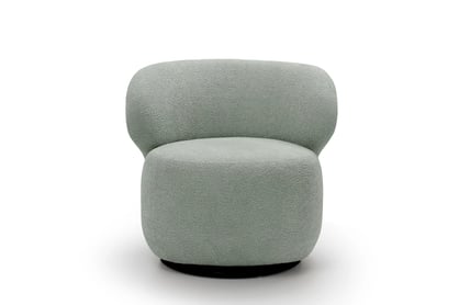 Relaxační křeslo Cocoon otočné - zelená bouclé Catch Me 13 Křeslo čalouněná Cocoon obrotowy - zielona boucle Catch Me 13