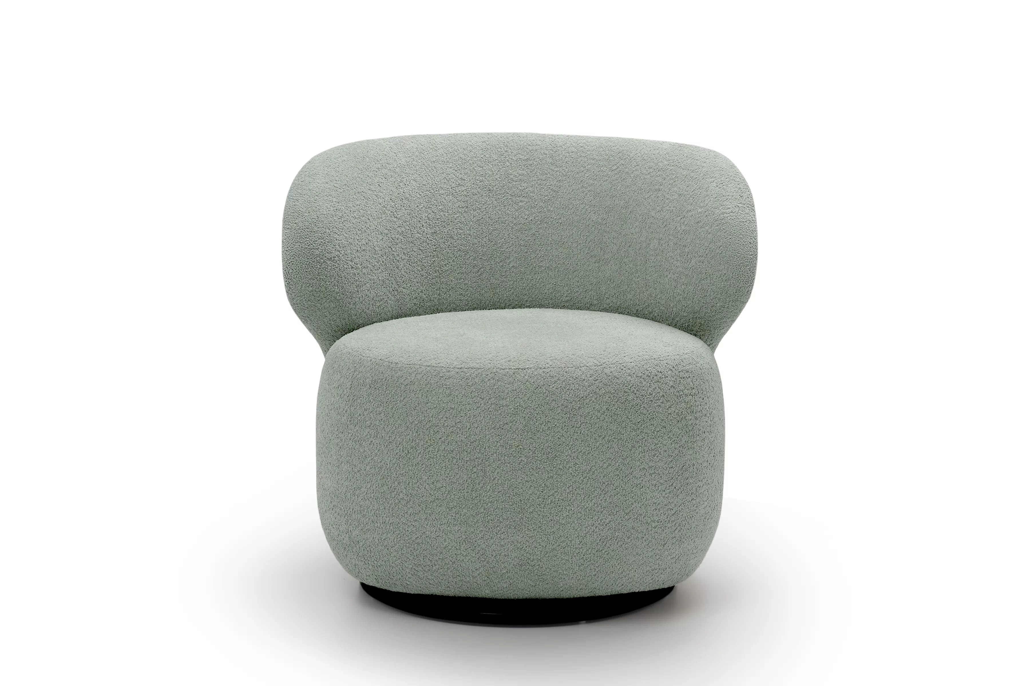 Relaxační křeslo Cocoon otočné - zelená bouclé Catch Me 13 Křeslo čalouněná Cocoon obrotowy - zielona boucle Catch Me 13