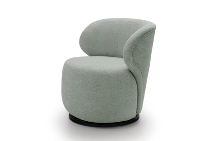 Relaxační křeslo Cocoon otočné - zelená bouclé Catch Me 13 Křeslo čalouněná Cocoon obrotowy - zielona boucle Catch Me 13