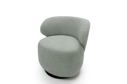 Relaxační křeslo Cocoon otočné - zelená bouclé Catch Me 13 Křeslo čalouněná Cocoon obrotowy - zielona boucle Catch Me 13