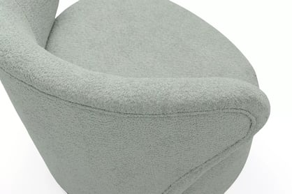 Relaxační křeslo Cocoon otočné - zelená bouclé Catch Me 13 Křeslo čalouněná Cocoon obrotowy - zielona boucle Catch Me 13