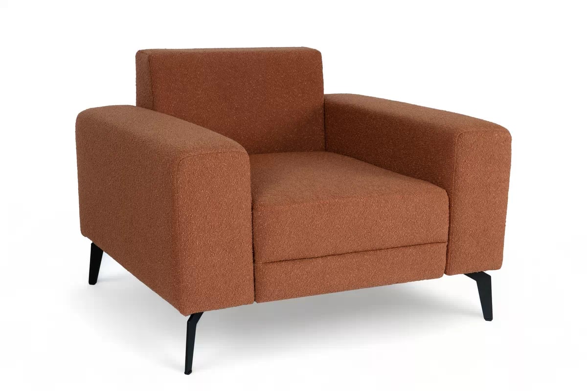 Kreslo odpočinkové Elentio - ruda boucle Baloo 2078 - Limitovaná ponuka Kreslo odpočinkové Elentio - ruda boucle Baloo 2078