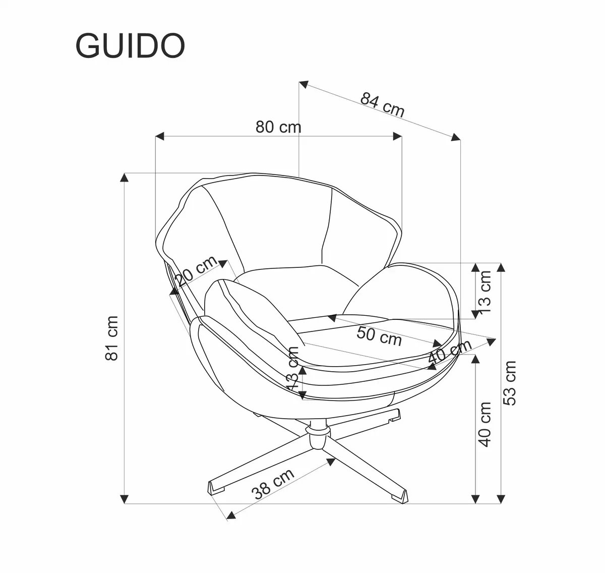 Otočné relaxačné kreslo Odilo - sivá / chróm Kreslo odpočinkové guido otočna - Popolový / Chrom