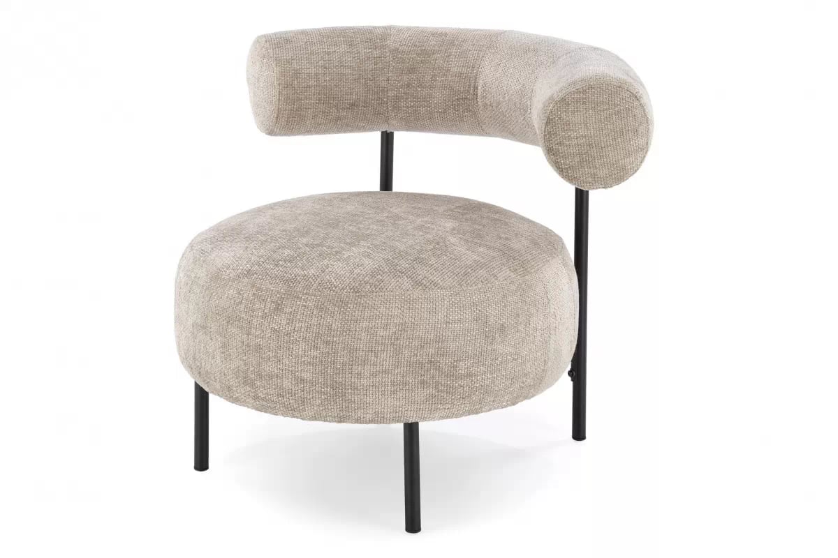 Křeslo Hazard - béžová Haga 30 / černé nožky Křeslo čalouněná Hazard - šenil béžová Haga 30 / černá Nohy 