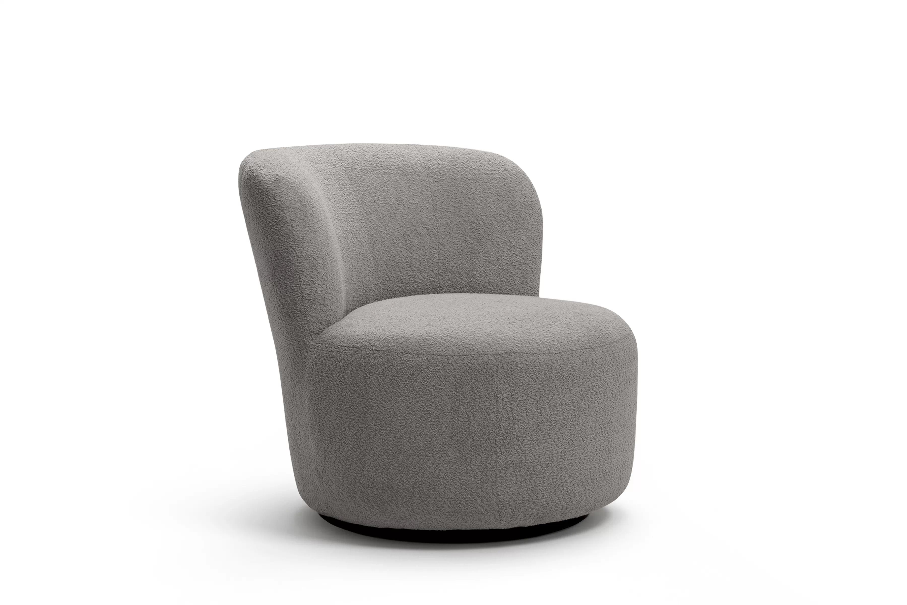 Oddychové kreslo Hygga otočné - sivá bouclé Catch Me 24 Kreslo odpočinkové Hygga otočna - šedá boucle  Catch Me 24