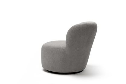 Oddychové kreslo Hygga otočné - sivá bouclé Catch Me 24 Kreslo odpočinkové Hygga otočna - šedá boucle  Catch Me 24