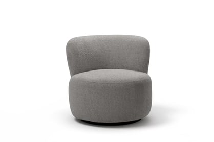 Oddychové kreslo Hygga otočné - sivá bouclé Catch Me 24 Kreslo odpočinkové Hygga otočna - šedá boucle  Catch Me 24