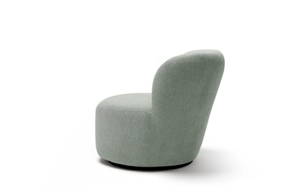 Relaxační křeslo Hygga otočné - zelená bouclé Catch Me 13 Křeslo čalouněná Hygga obrotowy - zielona boucle Catch Me 13