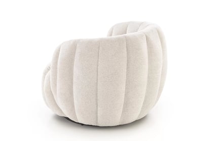 Relaxační otočné křeslo Lenis - béžový boucle Raven 22 Křeslo čalouněná Lenis obrotowy - kremowa boucle Raven 22