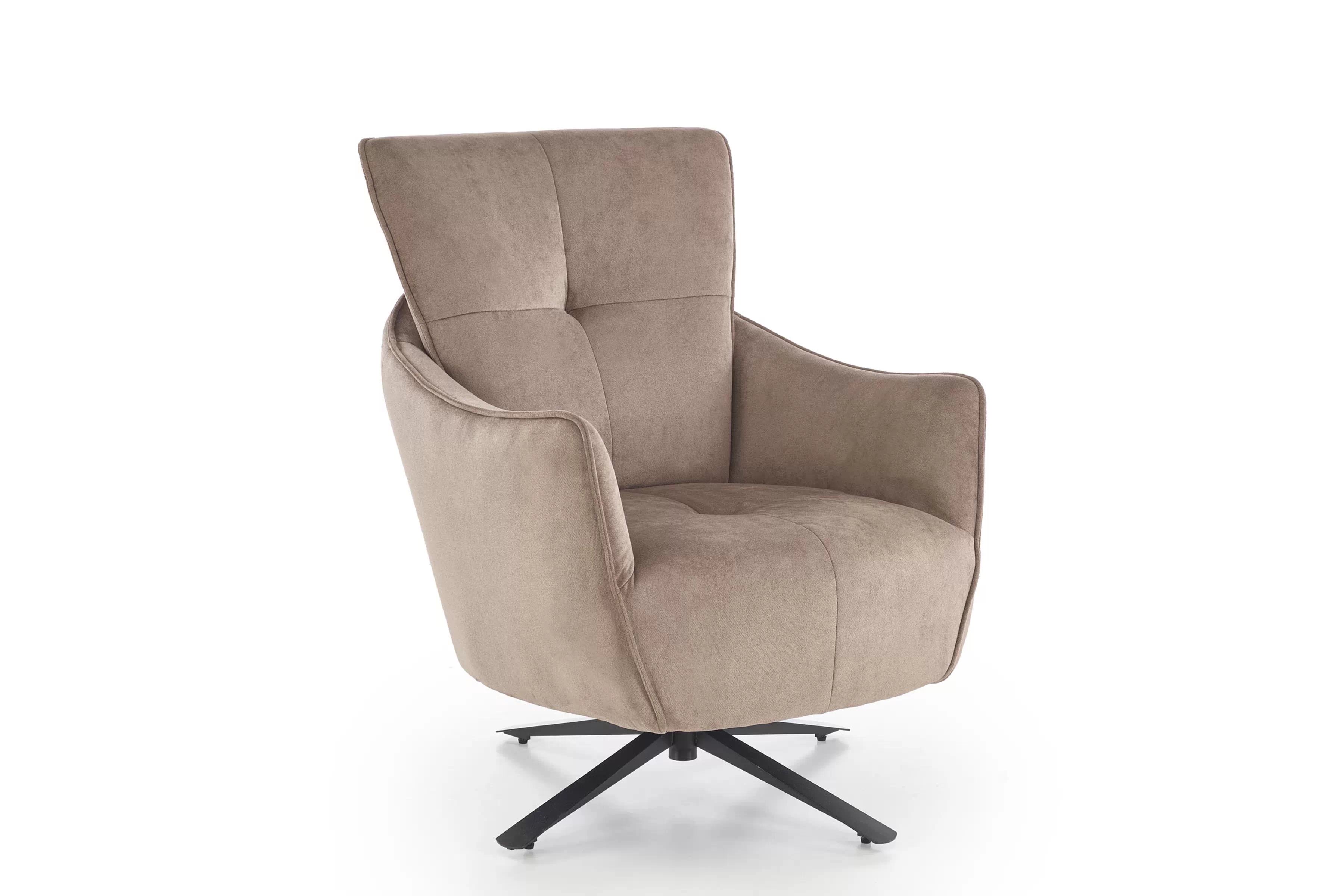 Hojdacie kreslo Mirello otočné - béžová pletenina Kreslo odpočinkové Mirello otočna - Béžová plecionka