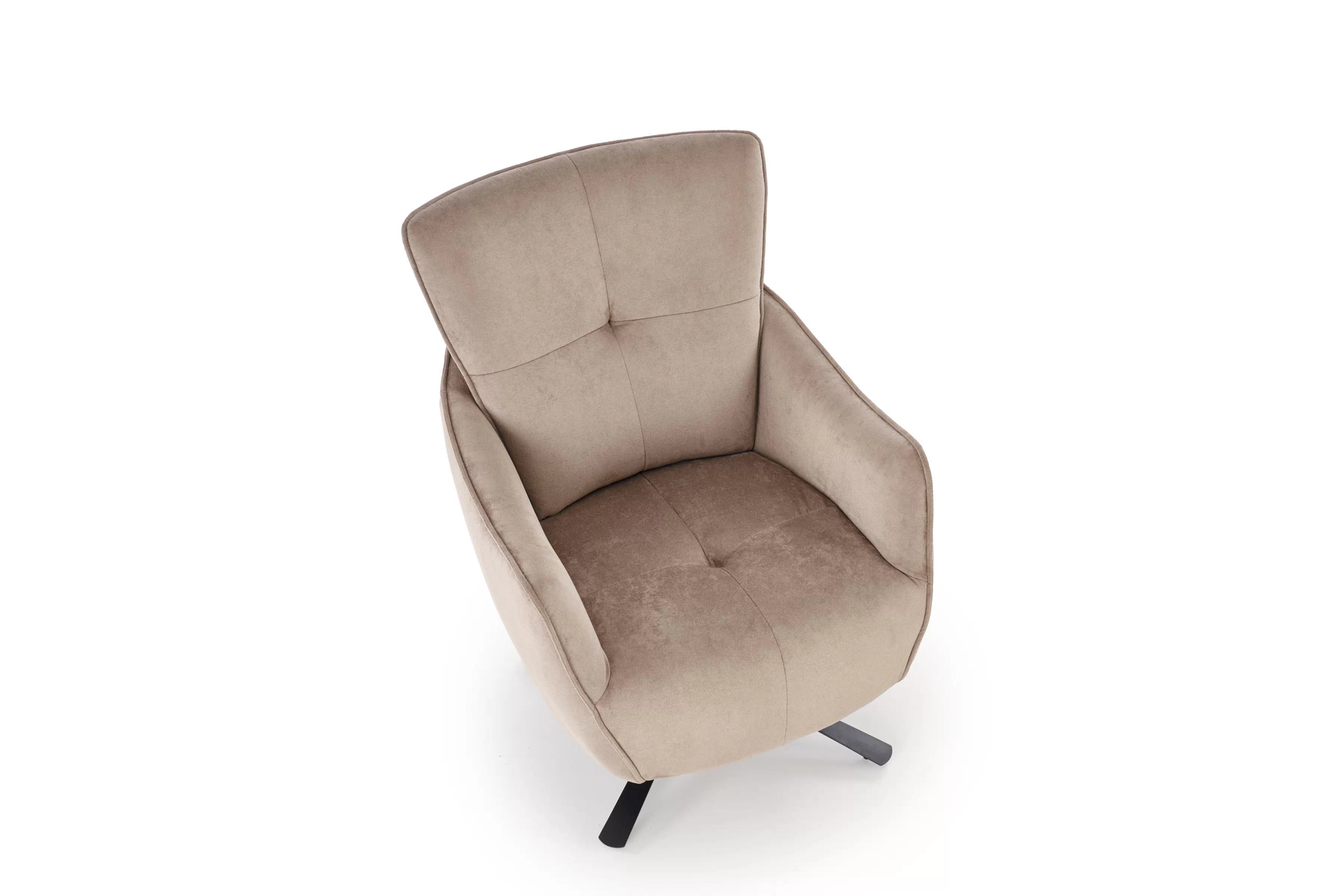 Hojdacie kreslo Mirello otočné - béžová pletenina Kreslo odpočinkové Mirello otočna - Béžová plecionka