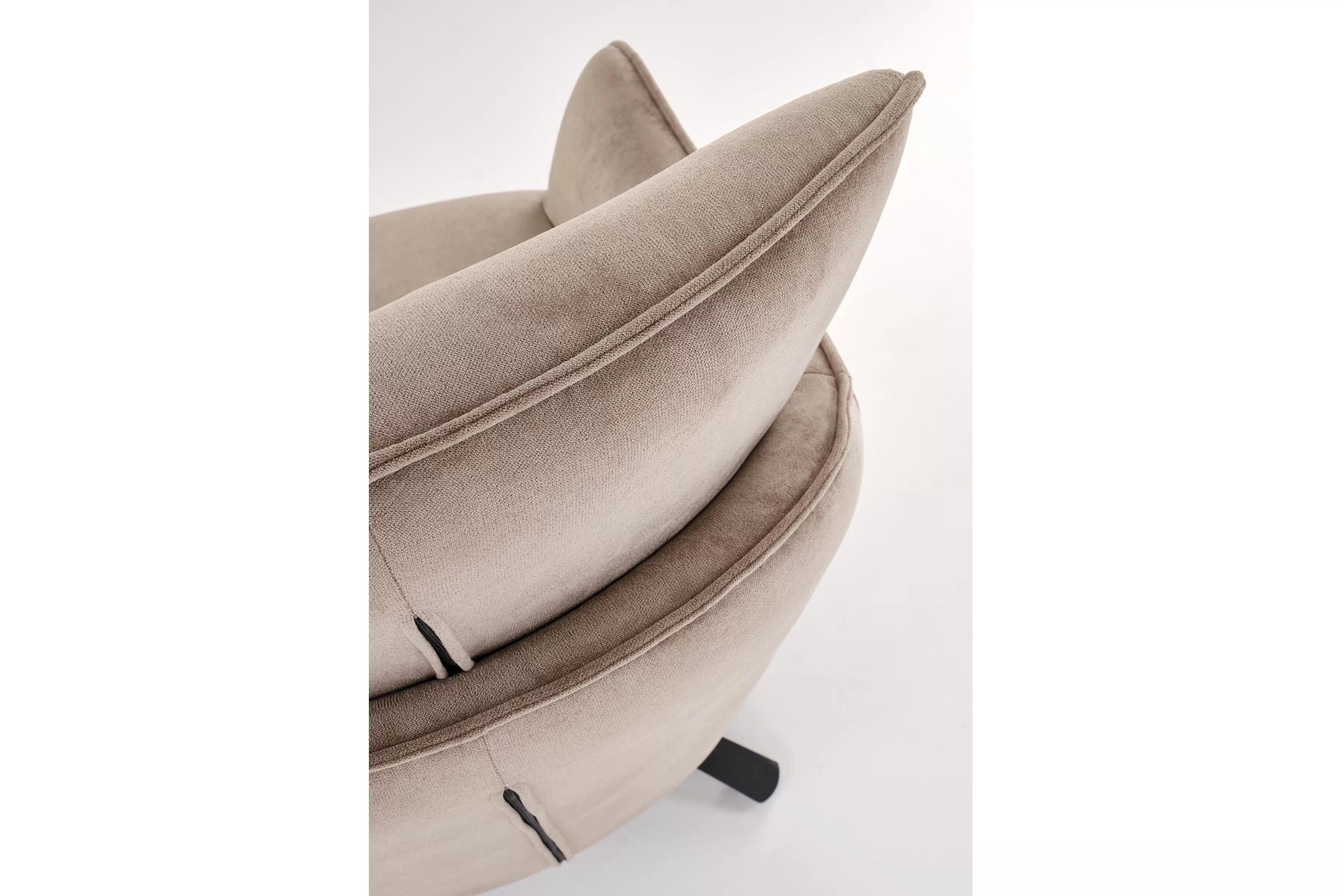 Hojdacie kreslo Mirello otočné - béžová pletenina Kreslo odpočinkové Mirello otočna - Béžová plecionka