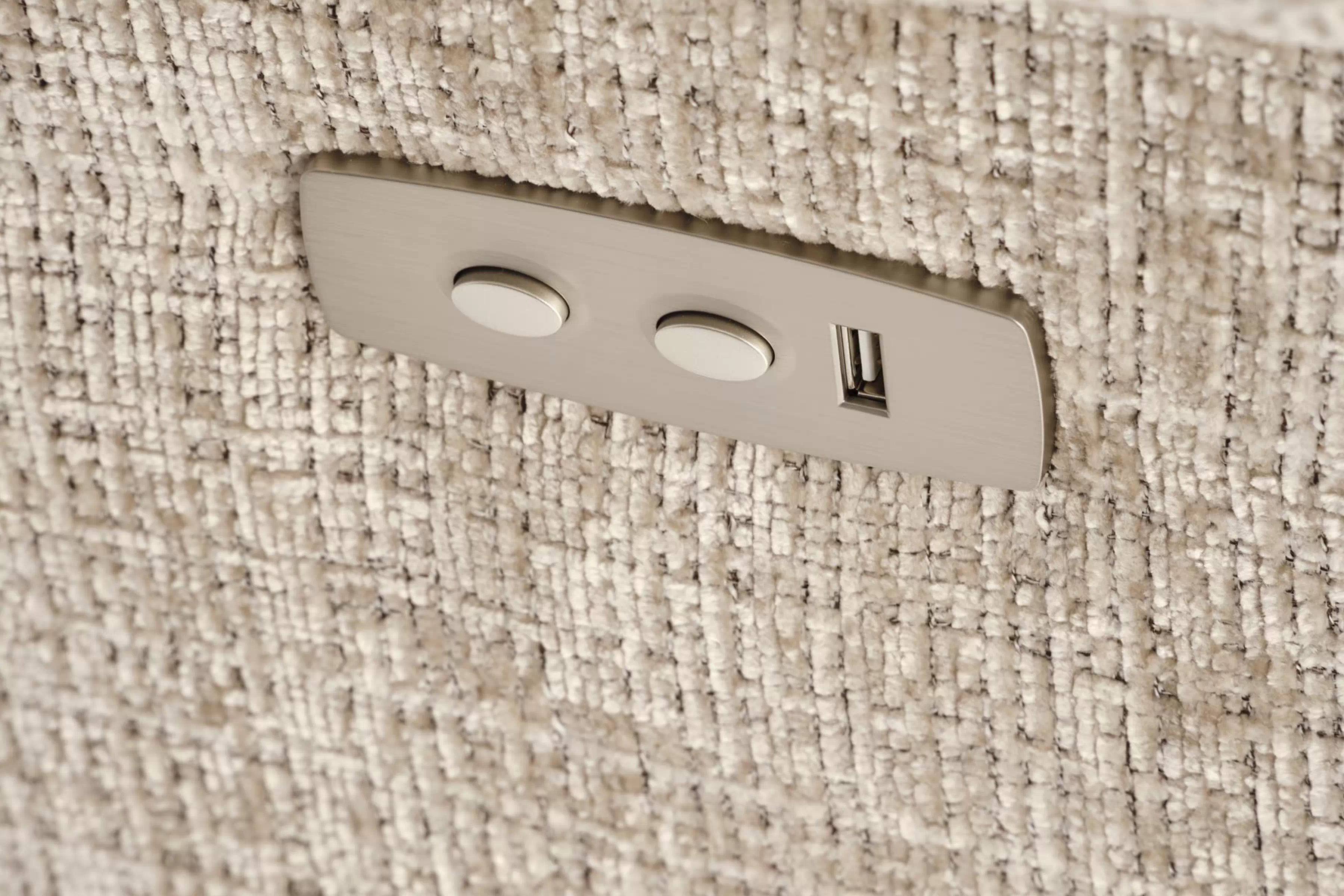 Relax kreslo Muranio s elektrickou funkciou relax - béžová pletenina Kreslo odpočinkové Muranio z elektryczna funkcja relaks - Béžová plecionka