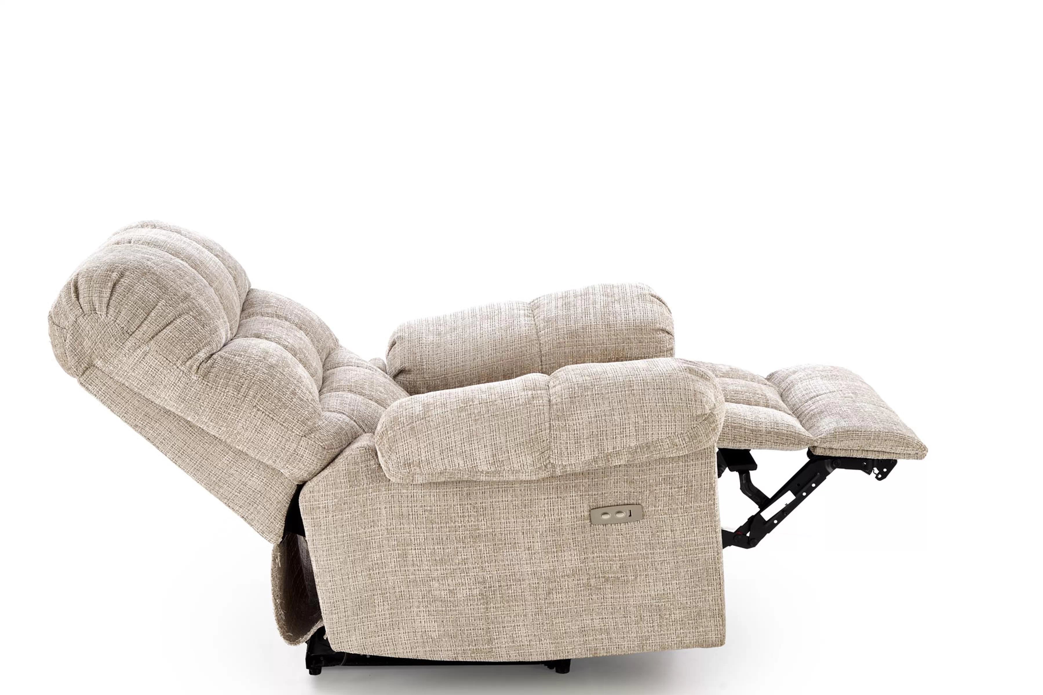 Relax kreslo Muranio s elektrickou funkciou relax - béžová pletenina Kreslo odpočinkové Muranio z elektryczna funkcja relaks - Béžová plecionka