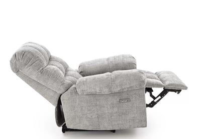 Relax kreslo Muranio s elektrickou funkciou relax - šedá pletenina Kreslo odpočinkové Muranio z elektryczna funkcja relaks - šedá plecionka