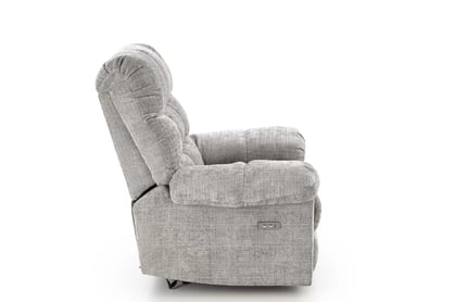 Relax kreslo Muranio s elektrickou funkciou relax - šedá pletenina Kreslo odpočinkové Muranio z elektryczna funkcja relaks - šedá plecionka