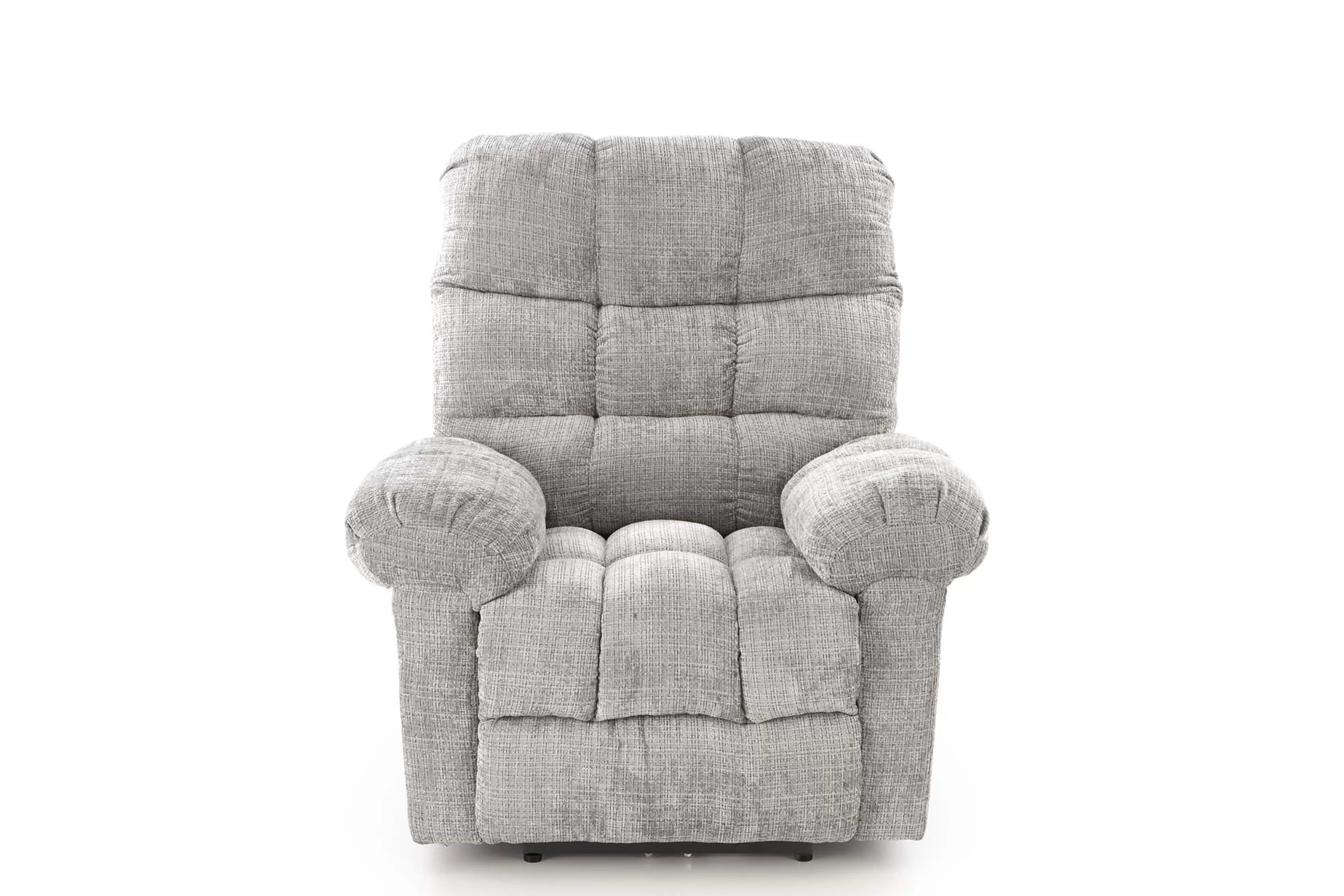 Relax kreslo Muranio s elektrickou funkciou relax - šedá pletenina Kreslo odpočinkové Muranio z elektryczna funkcja relaks - šedá plecionka