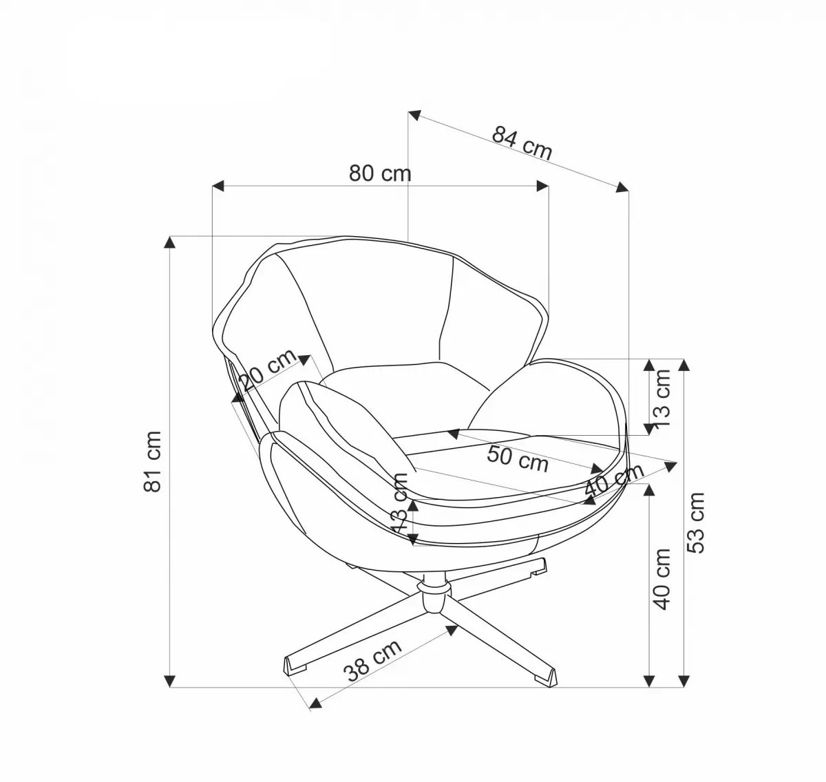 Relaxačné kreslo Odilo - béžová / chróm Kreslo odpočinkové Odilo otočna - béžový / Chrom