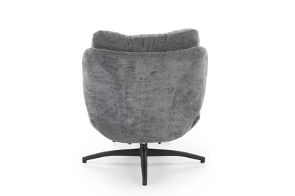 Hojdacie kreslo Opunio otočné s podnožkou - sivá tkanina Kreslo odpočinkové Opunio otočna z podnozkiem - šedá dzianina