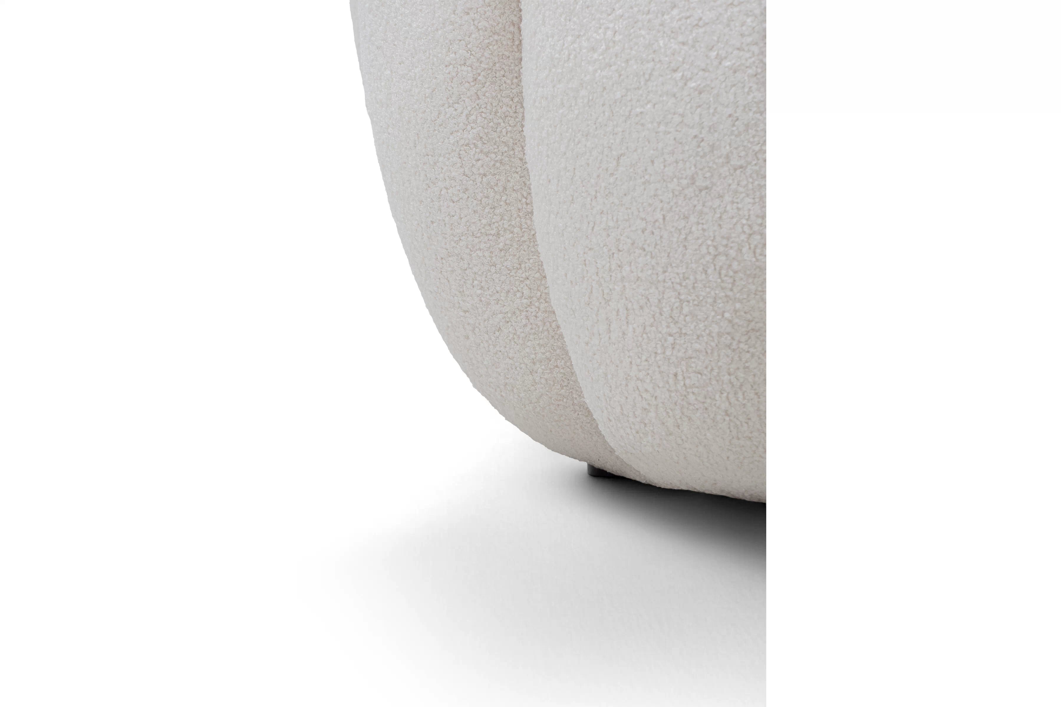 Křeslo Pares - krémová bouclé Lambi 1 Křeslo čalouněná Pares - bílá boucle