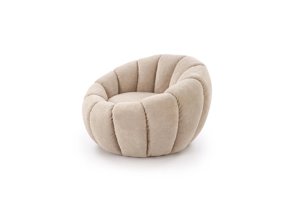 Relaxačné kreslo Pares - béžová bouclé látka Kreslo odpočinkové Pares - boucle béžový 