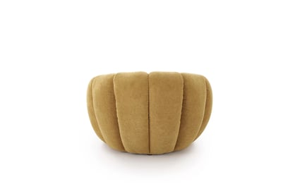 Čalouněné křeslo Pares - hořčicová boucle Křeslo čalouněná Pares - boucle hořčice 