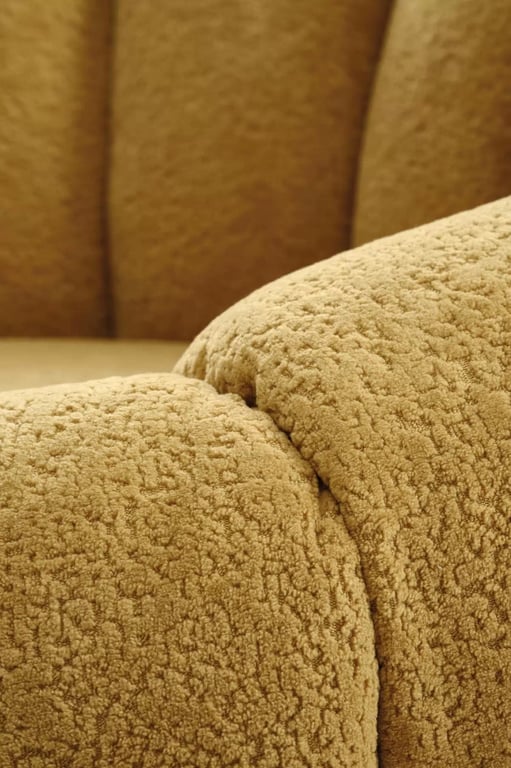 Pares fotel pihenő - mustár boucle szövet Pihenő fotel Pares - boucle mustár 