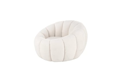 Křeslo Pares - krémová bouclé Lambi 1
