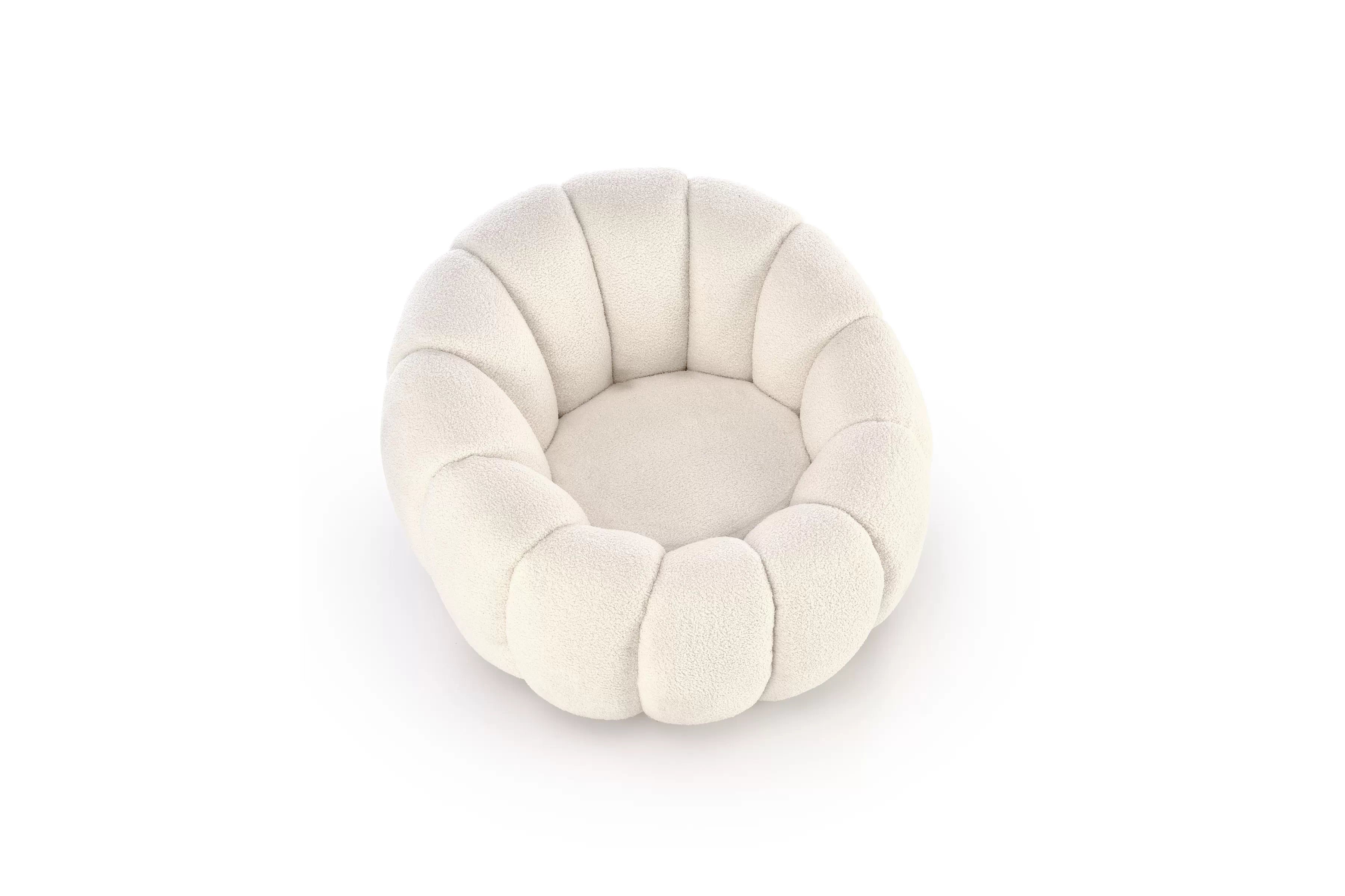 Křeslo Pares - krémová bouclé Lambi 1 Křeslo čalouněná Pares - Krémový boucle Lambi 1 