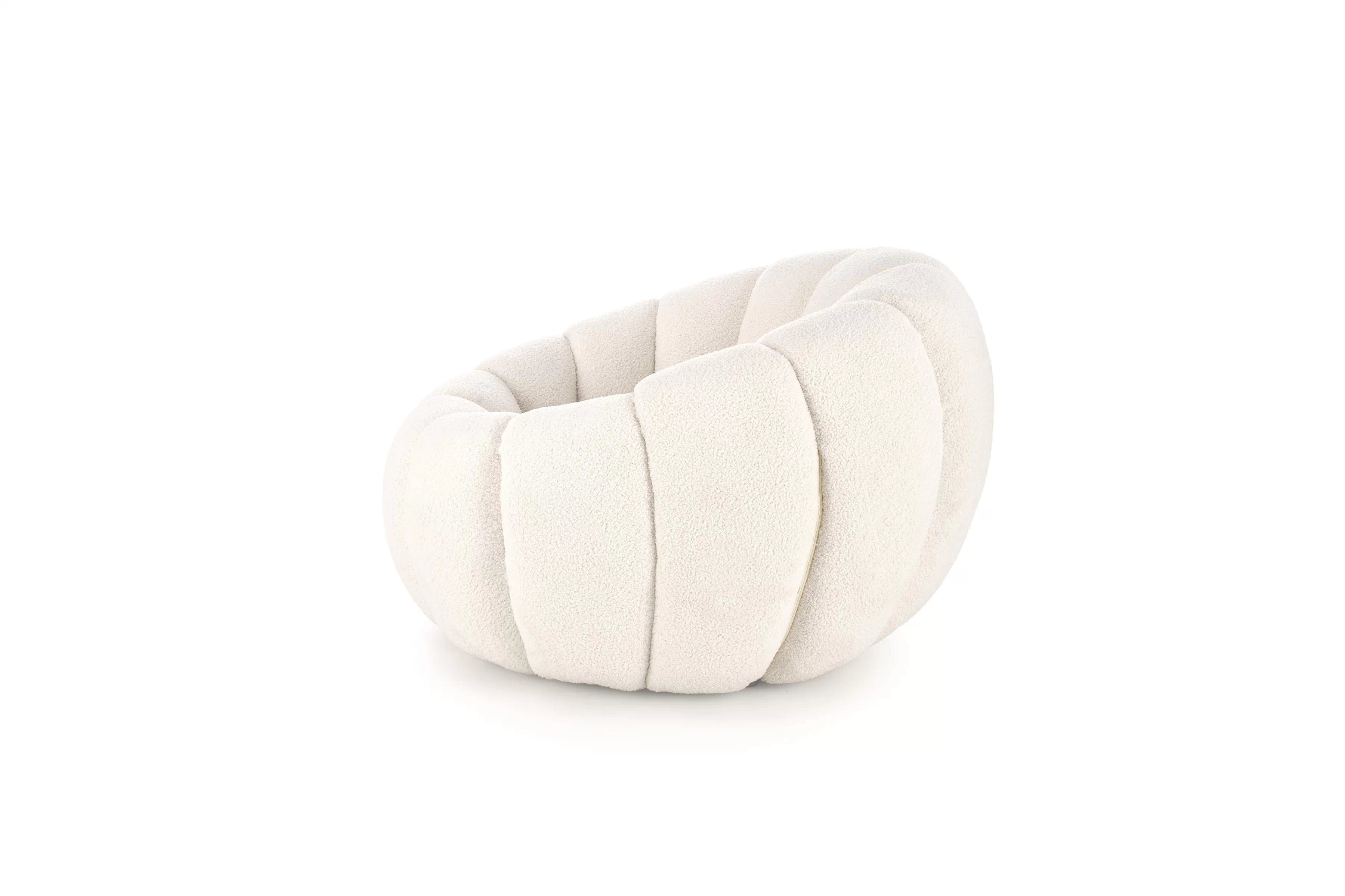 Křeslo Pares - krémová bouclé Lambi 1 Křeslo čalouněná Pares - Krémový boucle Lambi 1 