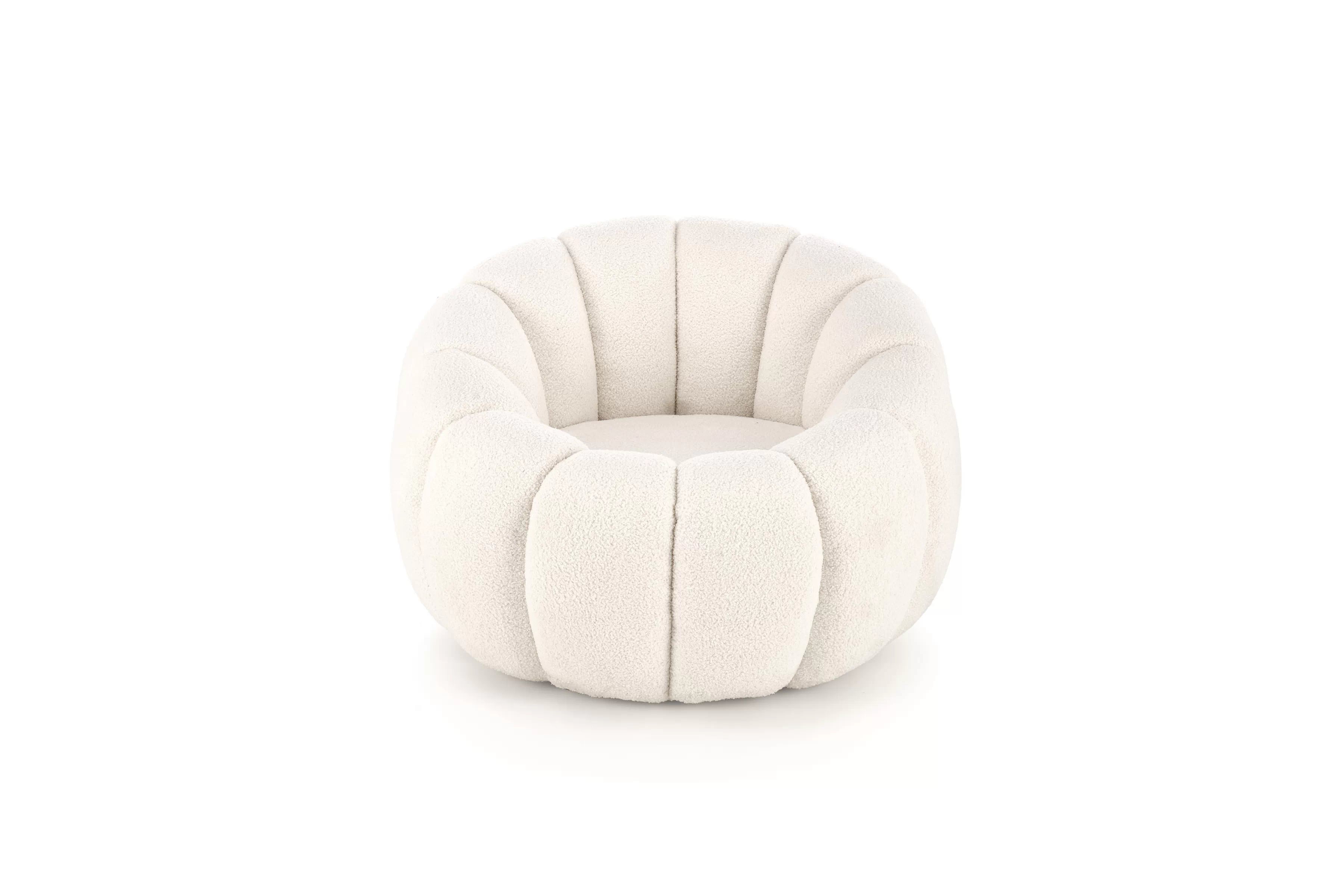 Křeslo Pares - krémová bouclé Lambi 1 Křeslo čalouněná Pares - Krémový boucle Lambi 1 