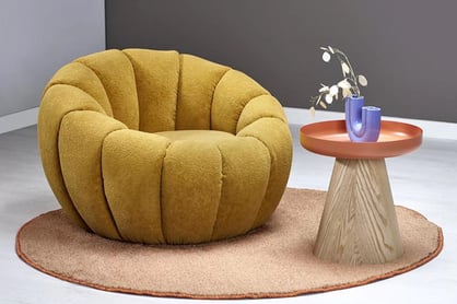 Pares fotel pihenő - mustár boucle szövet Pihenő fotel Pares 2 - boucle mustár 