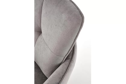 Dizajnové kreslo Mirello otočné - šedá pletenina Kreslo odpočinkové Scampi otočna - popielata plecionka