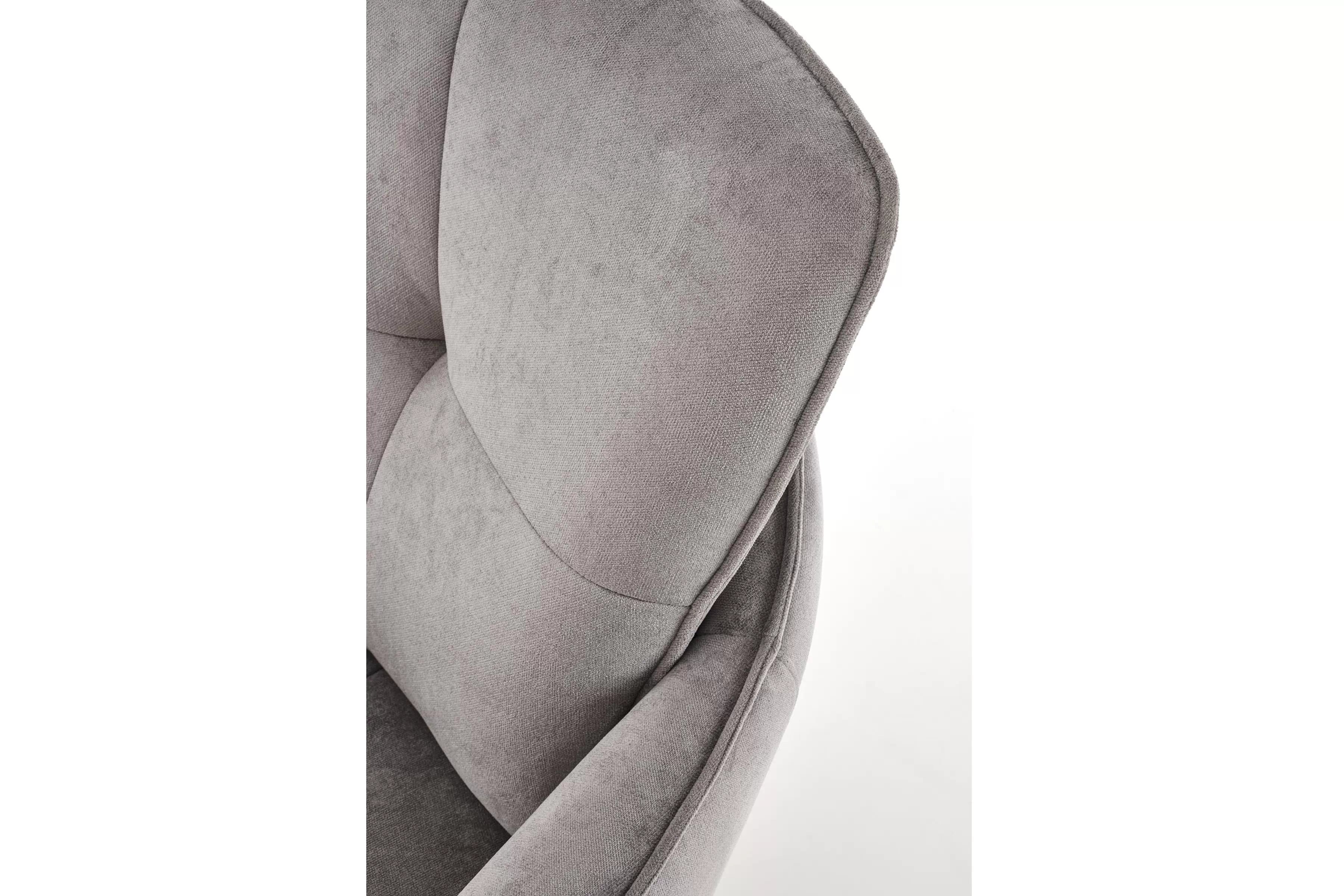 Dizajnové kreslo Mirello otočné - šedá pletenina Kreslo odpočinkové Scampi otočna - popielata plecionka