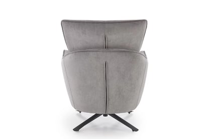 Dizajnové kreslo Mirello otočné - šedá pletenina Kreslo odpočinkové Scampi otočna - popielata plecionka