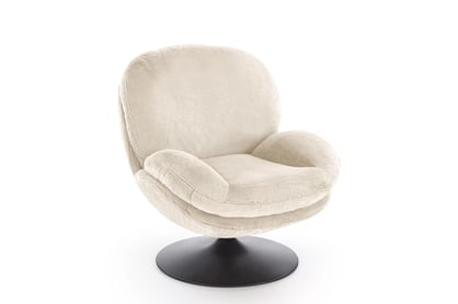 Otočné relaxační křeslo Sella - béžový samet