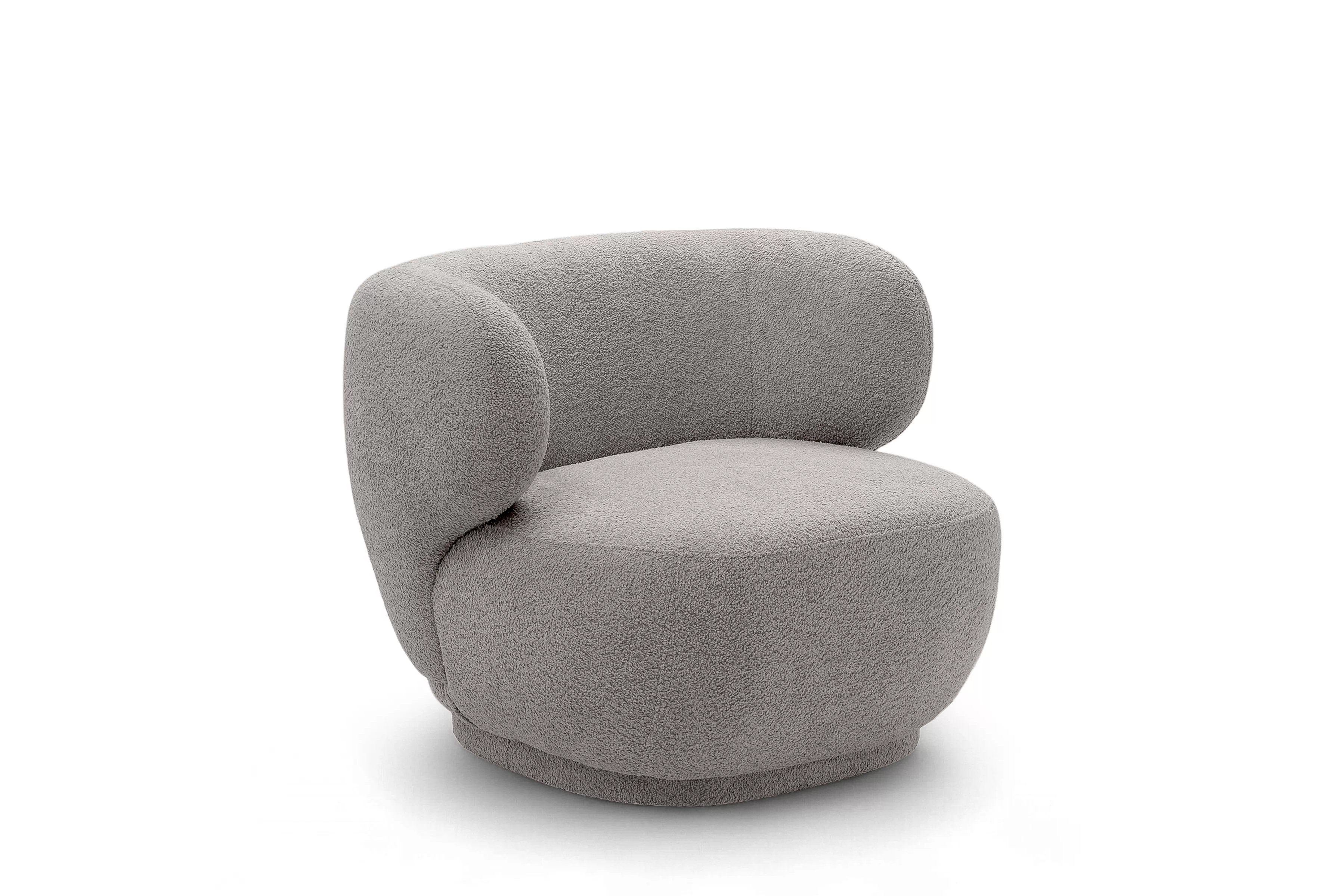 Odpočinkové křeslo Skindi - šedá bouclé Catch Me 24 Křeslo čalouněná Skindi - šedá bukla Catch Me 24