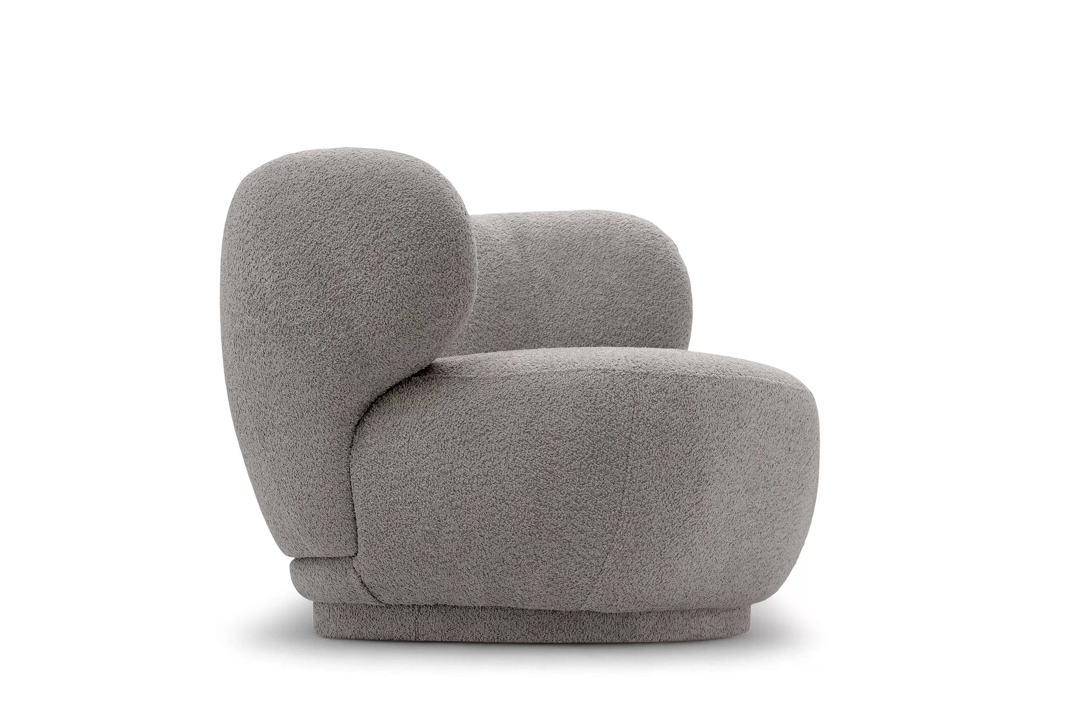 Odpočinkové křeslo Skindi - šedá bouclé Catch Me 24 Křeslo čalouněná Skindi - šedá bukla Catch Me 24