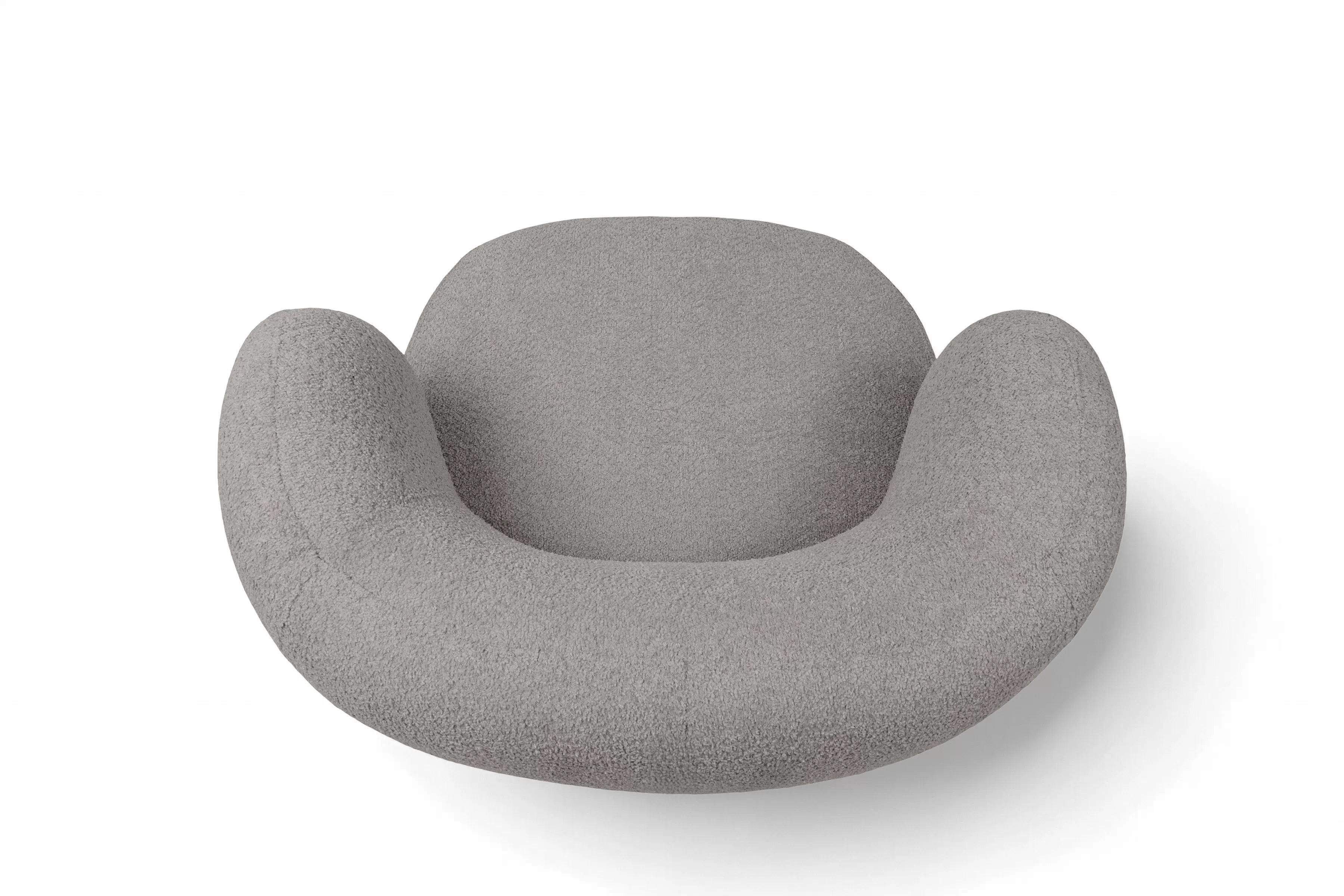 Odpočinkové křeslo Skindi - šedá bouclé Catch Me 24 Křeslo čalouněná Skindi - šedá bukla Catch Me 24