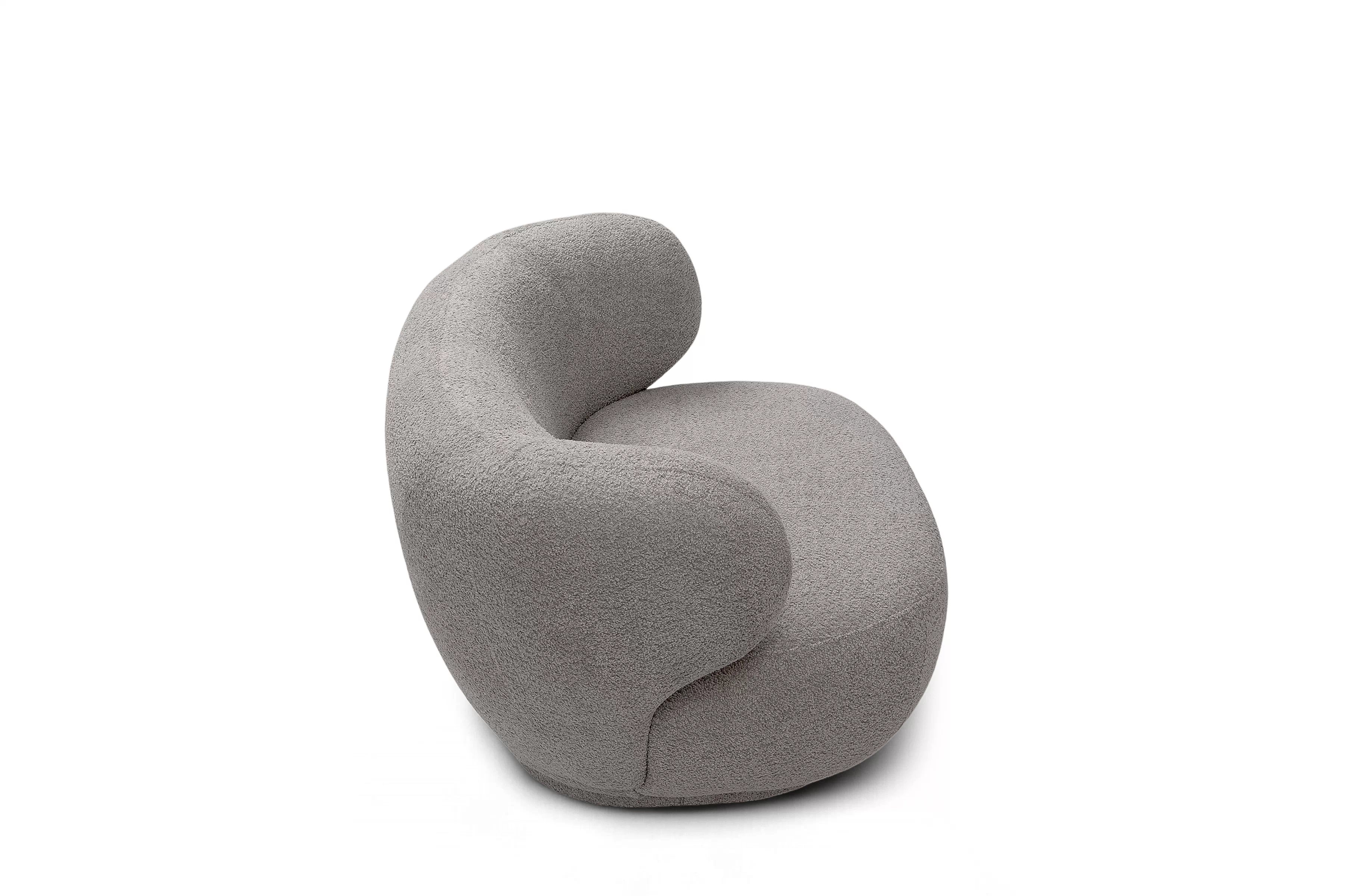 Odpočinkové křeslo Skindi - šedá bouclé Catch Me 24 Křeslo čalouněná Skindi - šedá bukla Catch Me 24