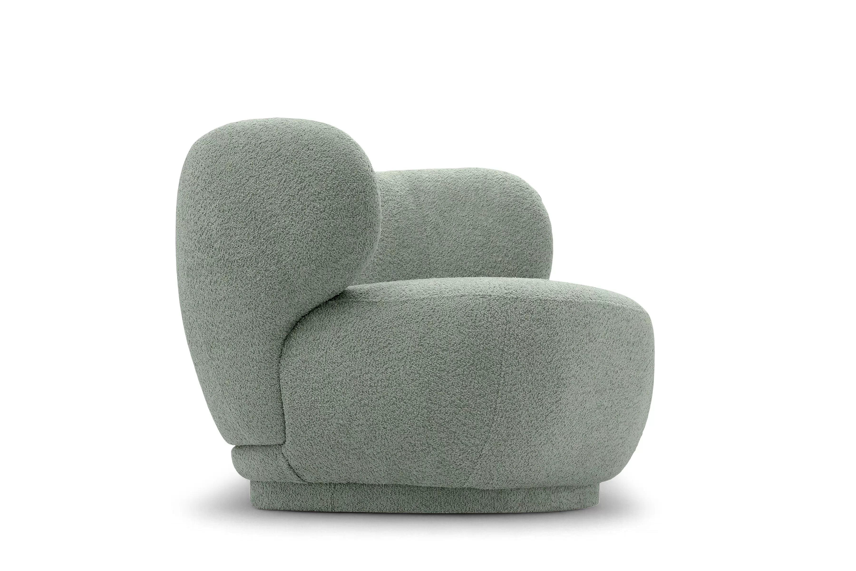 Relaxační křeslo Skindi - zelená bouclé Catch Me 13 Křeslo čalouněná Skindi - zielona bukla Catch Me 13