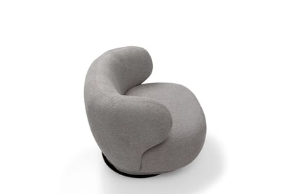 Relaxační křeslo Skindi otočné - šedá bouclé Catch Me 24 Křeslo čalouněná Skindi obrotowy - šedá boucle Catch Me 24
