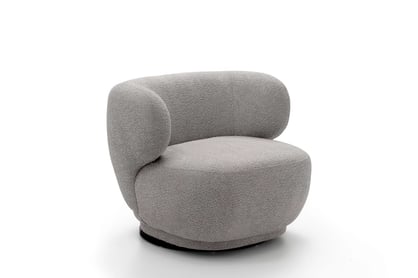 Relaxační křeslo Skindi otočné - šedá bouclé Catch Me 24